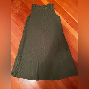 Time and Tru Asymmetrical Dress in Olive Green